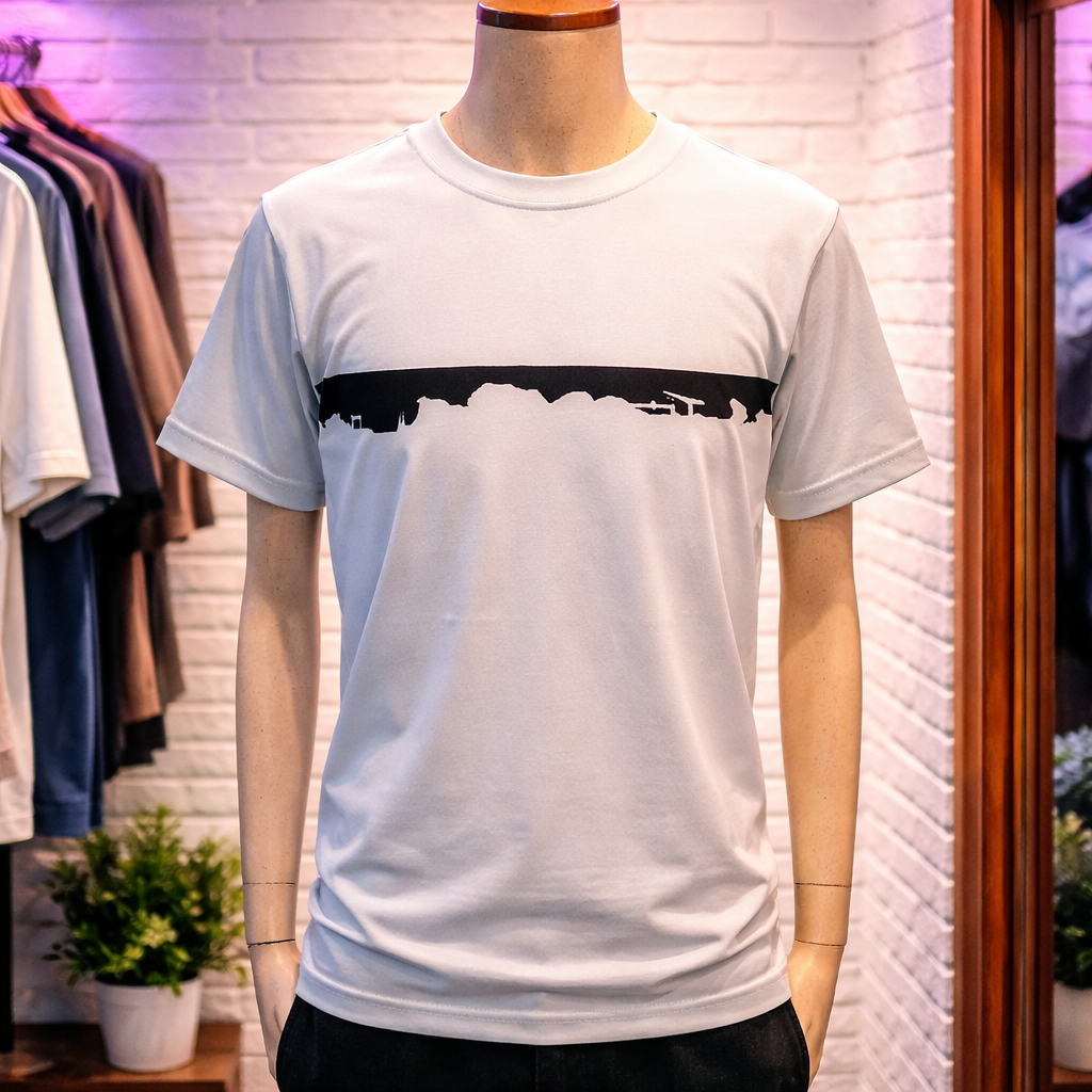 T-shirt men white