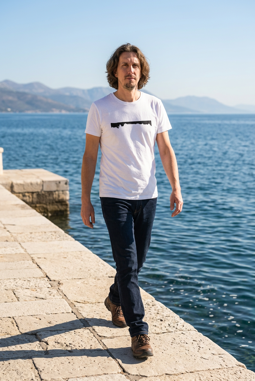T-shirt men white