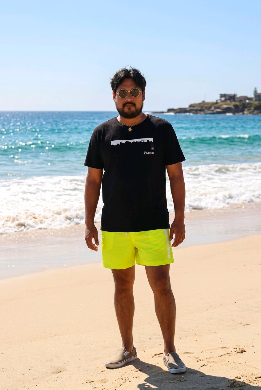 Short de bain fluo yellow